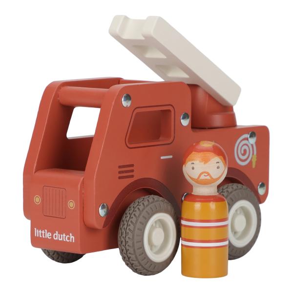 Little Dutch - Holzfeuerwehrwagen – Rot